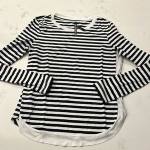 Stripe Dolphin Hem Tee